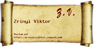 Zrinyi Viktor névjegykártya